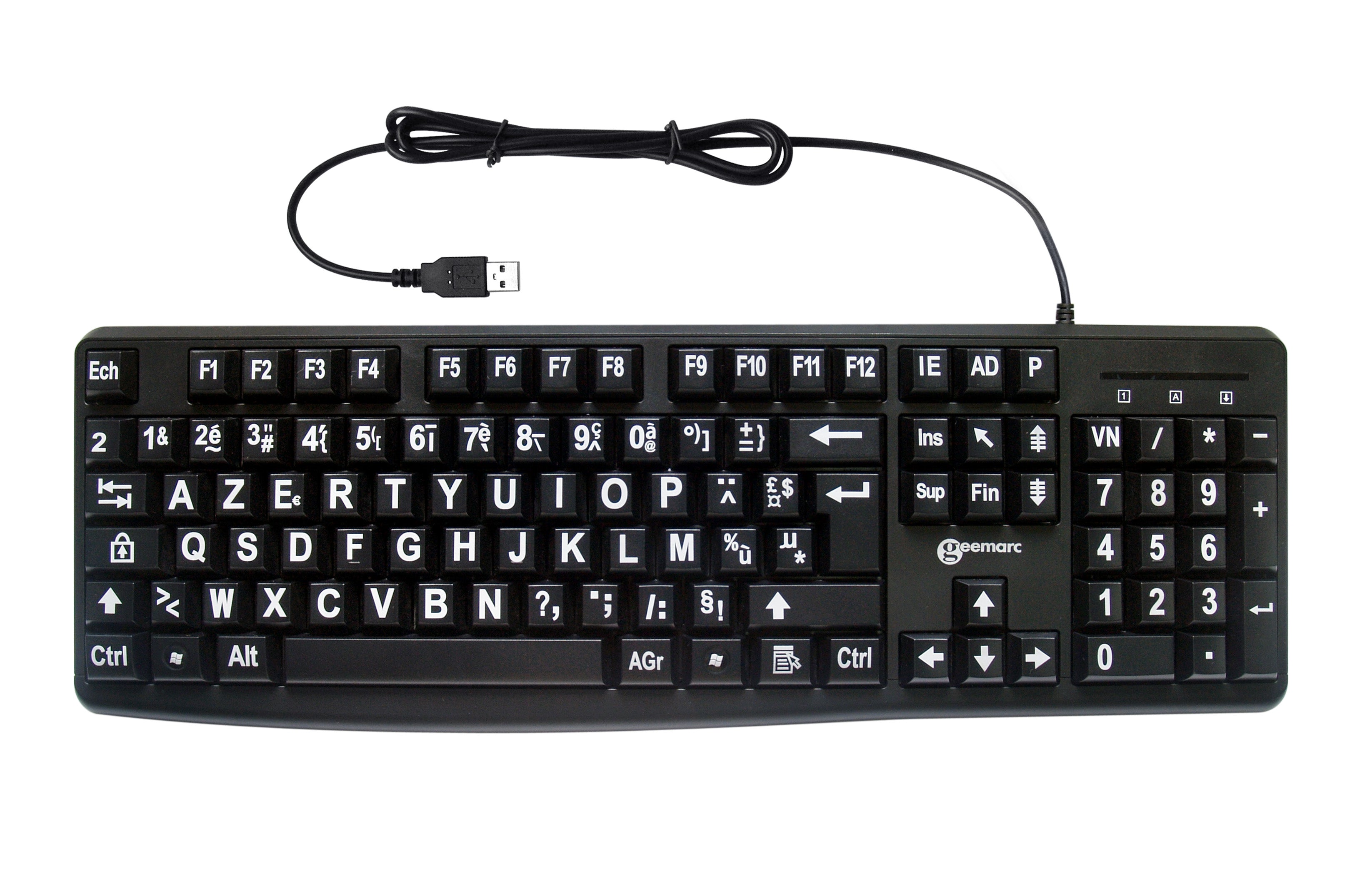 Clavier AZERTY filaire USB A